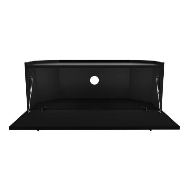 Black Corner TV Stand with Storage - Helmer