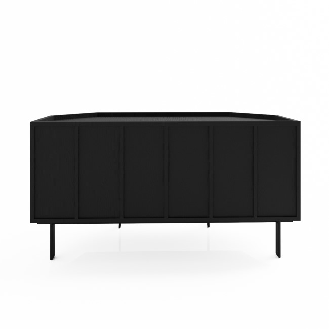 Black Corner TV Stand with Storage - Helmer