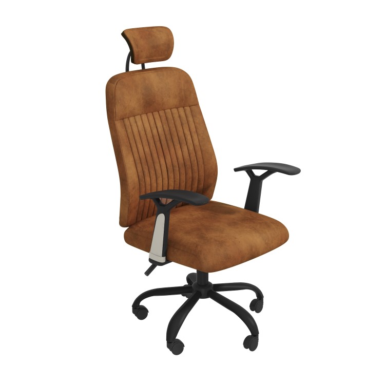 ONLY OPENED - Tan Faux Leather Executive High Back Office Chair - Harlan