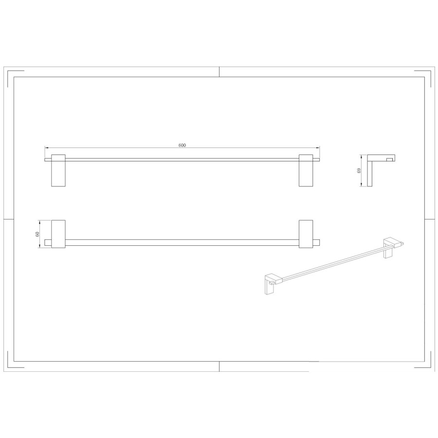 Kubic Towel Bar
