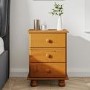 ONLY OPENED - Hamilton 3 Drawer Bedside Table in Pine