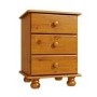 ONLY OPENED - Hamilton 3 Drawer Bedside Table in Pine