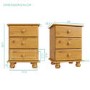 GRADE A2 - Hamilton 3 Drawer Bedside Table in Pine