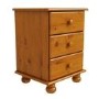 ONLY OPENED - Hamilton 3 Drawer Bedside Table in Pine