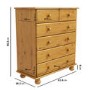 GRADE A1 - Pine Chest of 6 Drawers - Hamilton