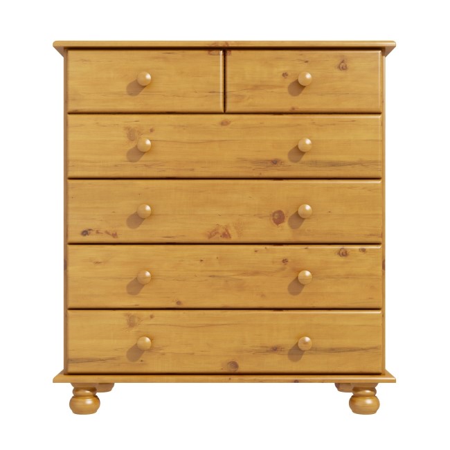 GRADE A1 - Pine Chest of 6 Drawers - Hamilton