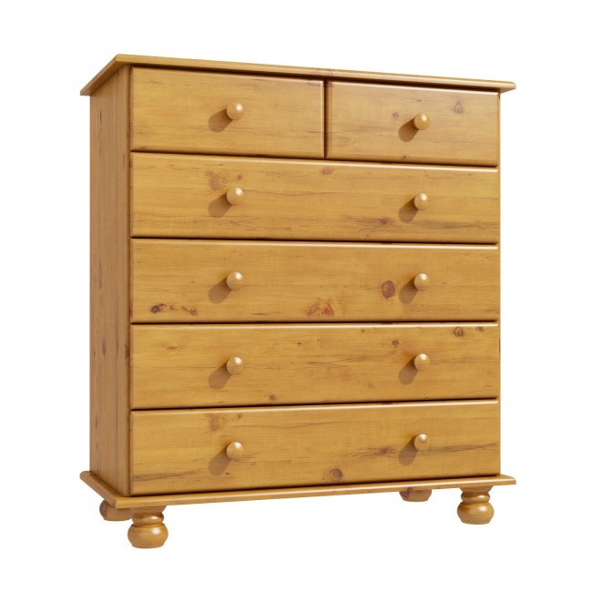 GRADE A1 - Pine Chest of 6 Drawers - Hamilton