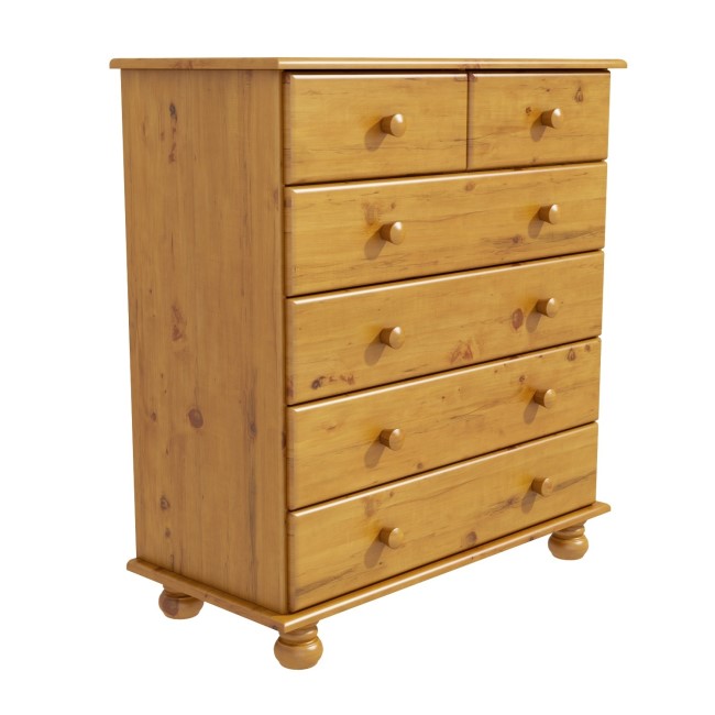 GRADE A1 - Pine Chest of 6 Drawers - Hamilton