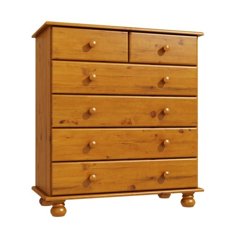 Pine Chest of 6 Drawers - Hamilton 