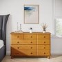 ONLY OPENED - Wide Pine Chest of 9 Drawers - Hamilton