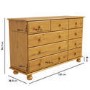 GRADE A1 - Wide Pine Chest of 9 Drawers - Hamilton