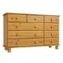 Wide Pine Chest of 9 Drawers - Hamilton