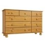 ONLY OPENED - Wide Pine Chest of 9 Drawers - Hamilton