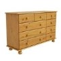 ONLY OPENED - Wide Pine Chest of 9 Drawers - Hamilton