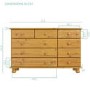 GRADE A1 - Hamilton 2+3+4 Wide Chest of Drawers in Pine