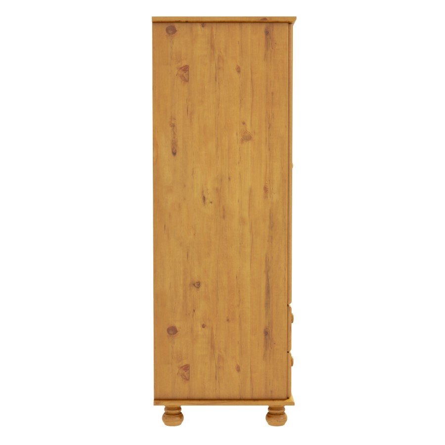 Hamilton 2 Door 2 Drawer Combi Short Wardrobe in Pine