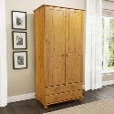 A1/HMT006 GRADE A1 - Hamilton 2 Door 2 Drawer Wardrobe in Pine