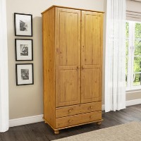 ONLY OPENED - Hamilton 2 Door 2 Drawer Wardrobe in Pine
