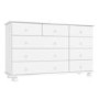 GRADE A2 - Wide White Painted Chest of 9 Drawers - Hamilton