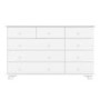 GRADE A2 - Wide White Painted Chest of 9 Drawers - Hamilton