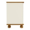 GRADE A1 - Hamilton 3 Drawer Bedside Table in Cream and Pine