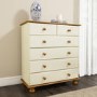 GRADE A2 - Hamilton 2+4 Chest of Drawers in Cream and Pine