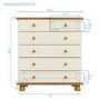 GRADE A2 - Hamilton 2+4 Chest of Drawers in Cream and Pine