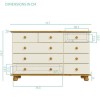 GRADE A1 - Hamilton 2+3+4 Wide Chest of Drawers in Cream and Pine