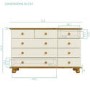 GRADE A2 - Hamilton 2+3+4 Wide Chest of Drawers in Cream and Pine