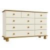 GRADE A1 - Hamilton 2+3+4 Wide Chest of Drawers in Cream and Pine