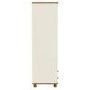 GRADE A2 - Cream and Pine Painted 3 Door Triple Wardrobe with Drawers - Hamilton