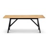 Solid Oak Dining Table with 6 Black Dining Chairs - Julian Bowen