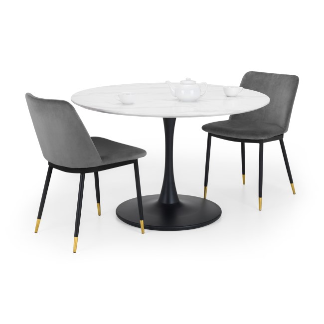 Round Marble Dining Table - Seats 4 - Julian Bowen