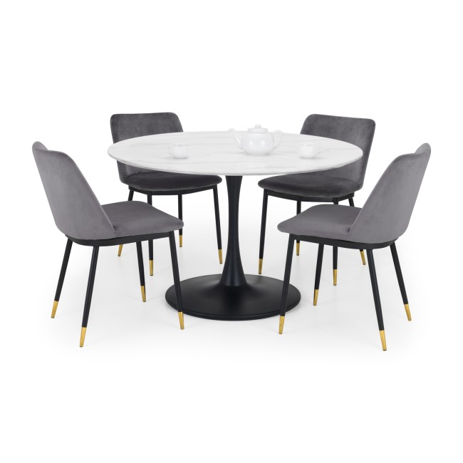 Round Marble Dining Table - Seats 4 - Julian Bowen