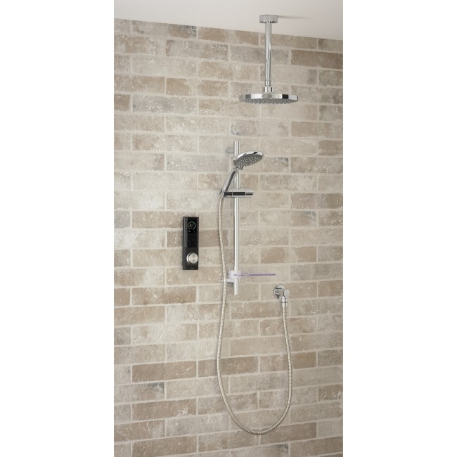 Triton HOME Digital Mixer Shower All-in-One with Round Fixed Head & Slider Rail Kit High Pressure