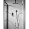 Triton HOME Digital Mixer Shower All-in-One with Round Fixed Head &amp; Slider Rail Kit High Pressure