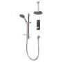 Triton HOME Digital Mixer Shower Pumped All-in-One with Round Fixed Head & Slider Rail Kit Low Pressure Gravity