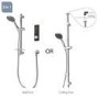 Triton HOME Digital Mixer Shower Pumped All-in-One Ceiling Pack with Riser Rail Low Pressure Gravity