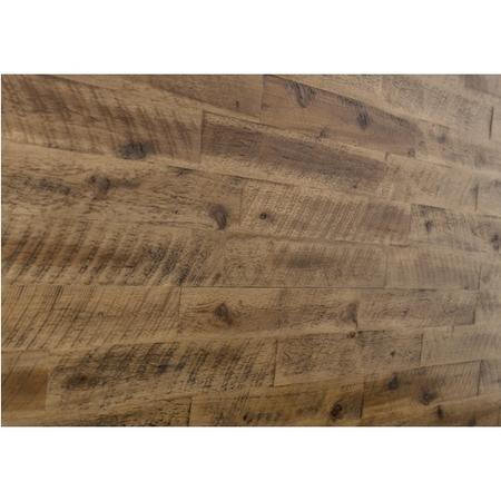 Hoxton Wooden Double Bed Frame with Rustic Oak Finish - Julian Bowen