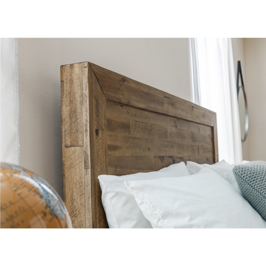 Hoxton Wooden Double Bed Frame with Rustic Oak Finish - Julian Bowen