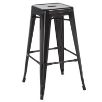 LPD Pair of Hoxton Bar Stools in Black