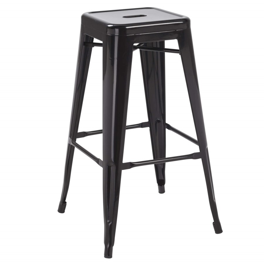 LPD Pair of Hoxton Bar Stools in Black