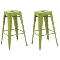 LPD Pair of Hoxton Bar Stool Pair In Green