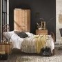Industrial Oak Finish 3-Piece Bedroom Furniture Set - Hoxton - LPD