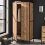 Industrial Oak Finish 3-Piece Bedroom Furniture Set - Hoxton - LPD