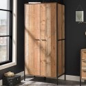 HOXTONWARDROBE Industrial Oak Finish 2 Door Wardrobe - Hoxton - LPD
