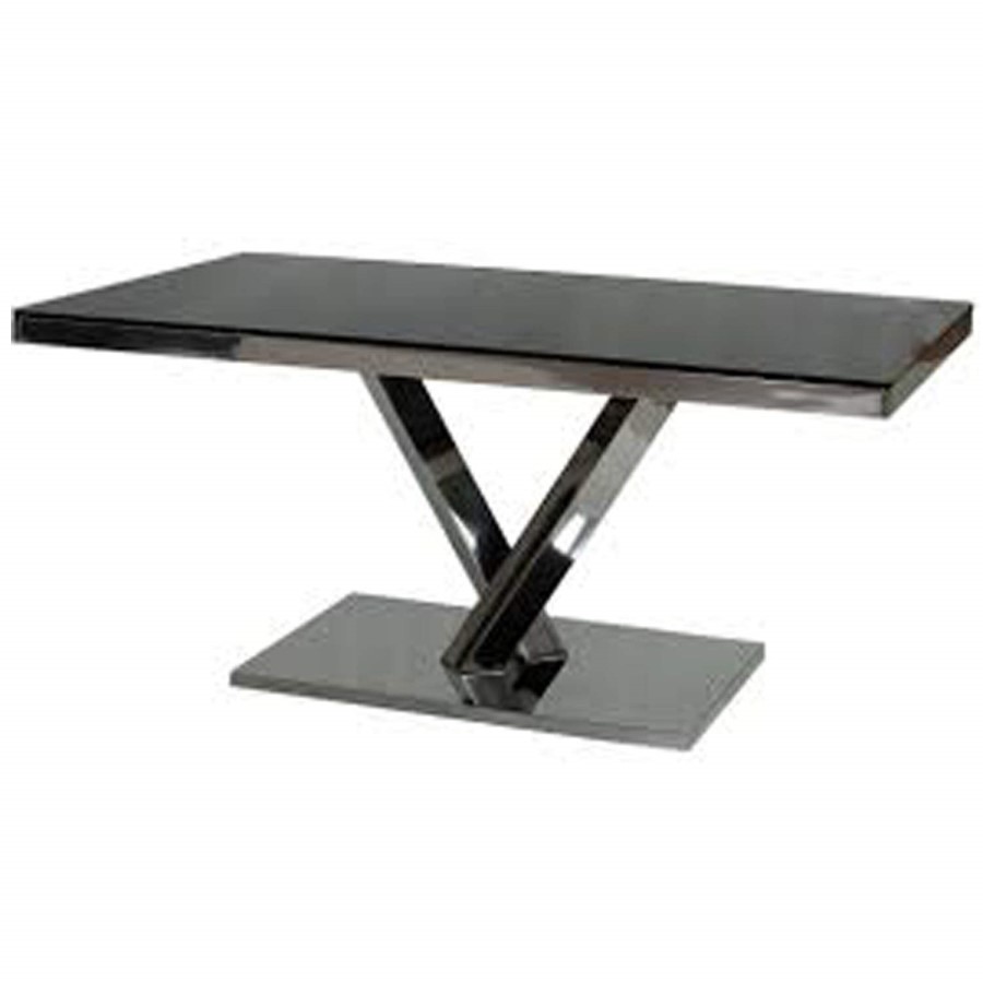 GRADE A2 - Wilkinson Furniture Harper Dining Table In black 