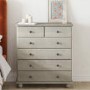 ONLY OPENED - Warm Grey Chest of 6 Drawers - Hampton