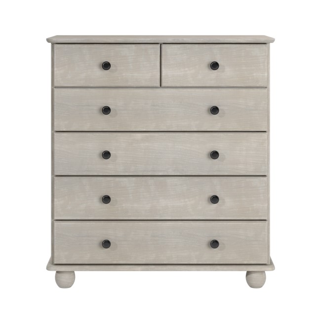 ONLY OPENED - Warm Grey Chest of 6 Drawers - Hampton