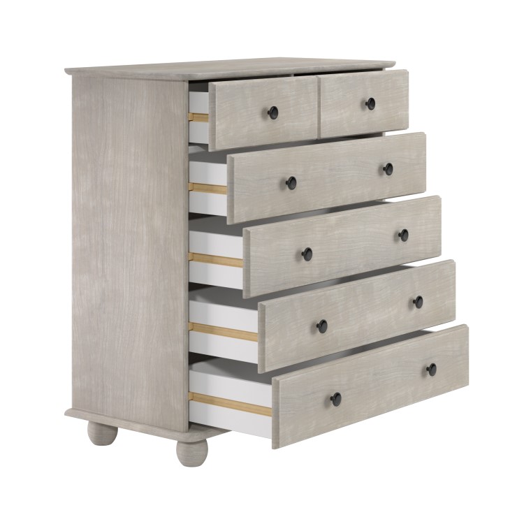 ALMOST PERFECT - Warm Grey Chest of 6 Drawers - Hampton